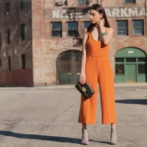 Zara Trafaluc Burnt Orange Jumpsuit